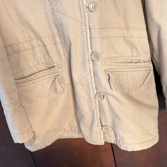 Garage Tan Utility Jacket with Fur Hood - Picture 3 of 9